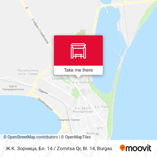 Карта Ж.К. Зорница, Бл. 14 / Zornitsa Qr, Bl. 14
