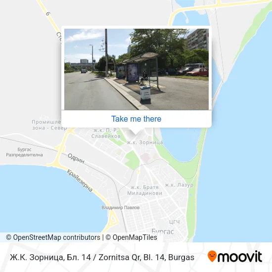 Карта Ж.К. Зорница, Бл. 14 / Zornitsa Qr, Bl. 14