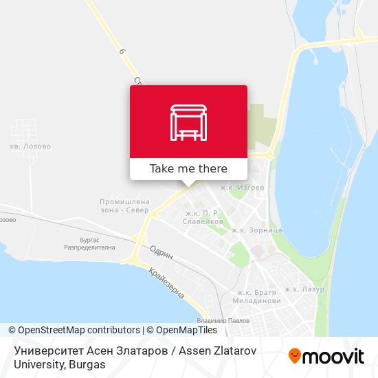 Университет Асен Златаров / Assen Zlatarov University map