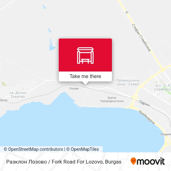 Карта Разклон Лозово / Fork Road For Lozovo