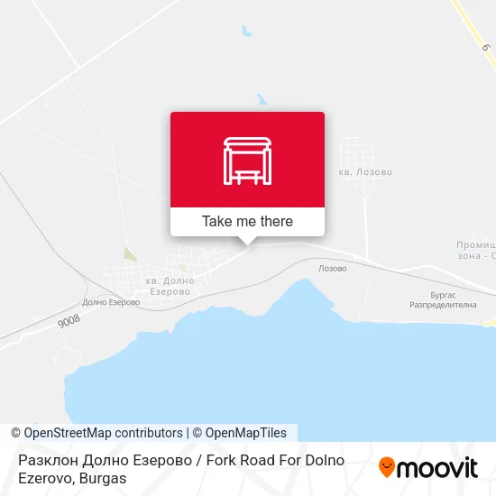 Карта Разклон Долно Езерово / Fork Road For Dolno Ezerovo