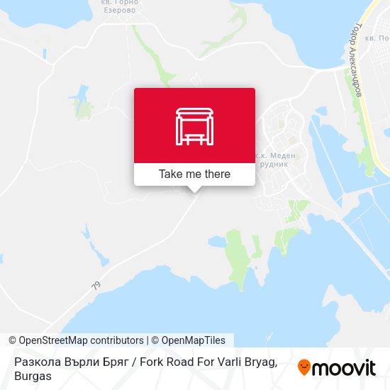 Карта Разкола Върли Бряг / Fork Road For Varli Bryag