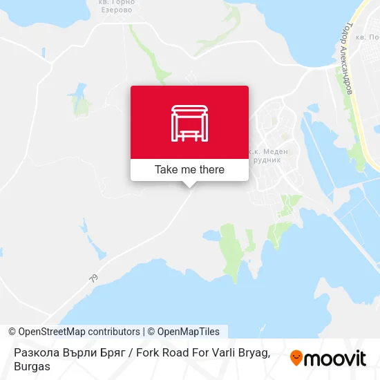Карта Разкола Върли Бряг / Fork Road For Varli Bryag