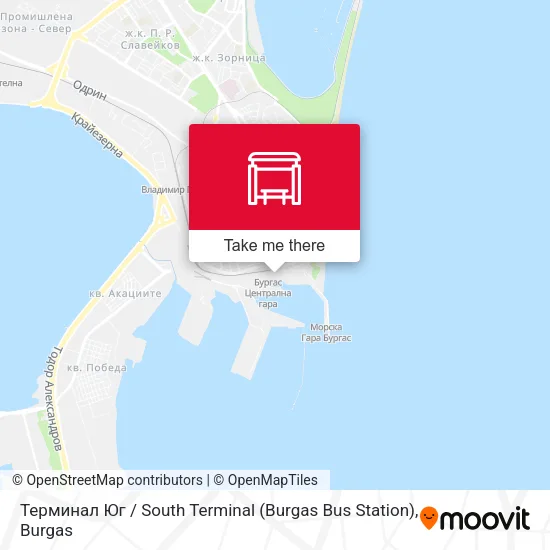 Карта Терминал Юг / South Terminal (Burgas Bus Station)