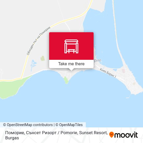 Карта Поморие, Сънсет Ризорт / Pomorie, Sunset Resort
