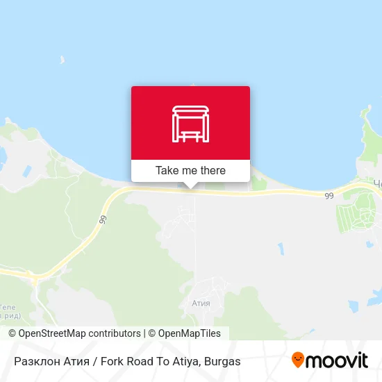 Карта Разклон Атия / Fork Road To Atiya