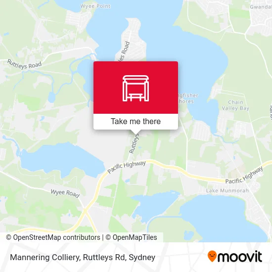 Mapa Mannering Colliery, Ruttleys Rd