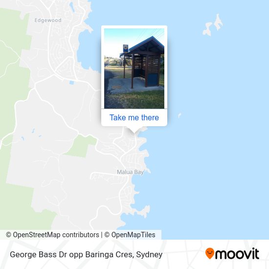 George Bass Dr opp Baringa Cres map