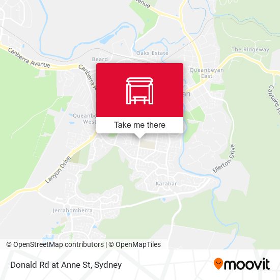 Donald Rd at Anne St map
