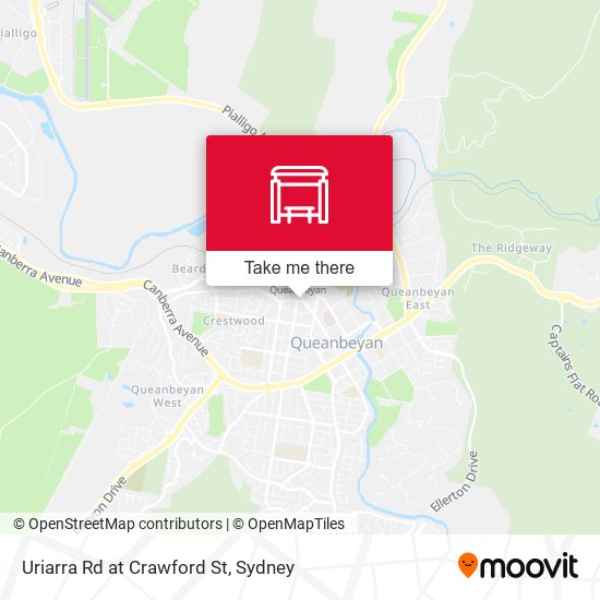 Uriarra Rd at Crawford St map