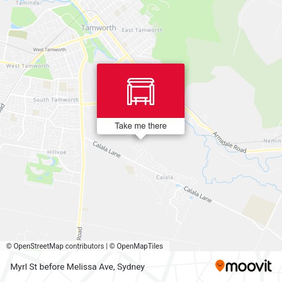 Myrl St before Melissa Ave map