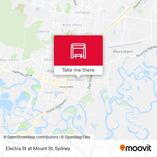 Electra St at Mount St map
