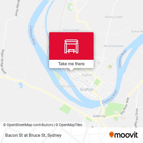 Bacon St at Bruce St map