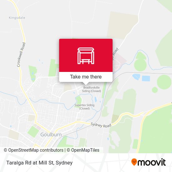 Taralga Rd at Mill St map