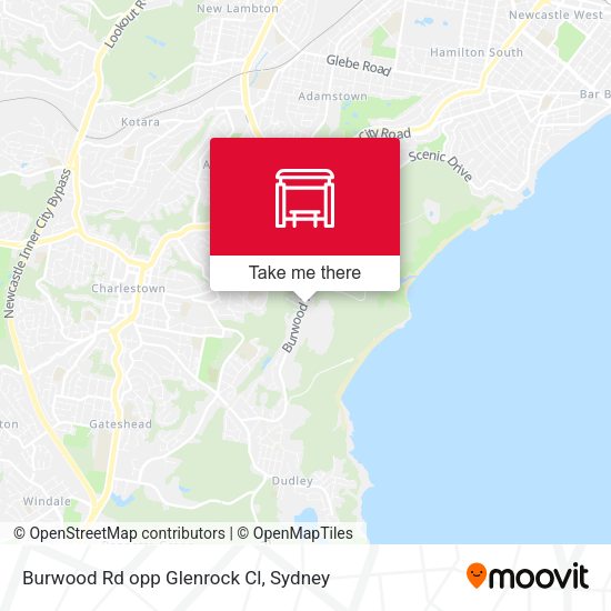Burwood Rd opp Glenrock Cl map