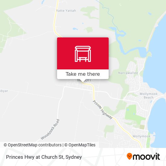 Princes Hwy at Church St map