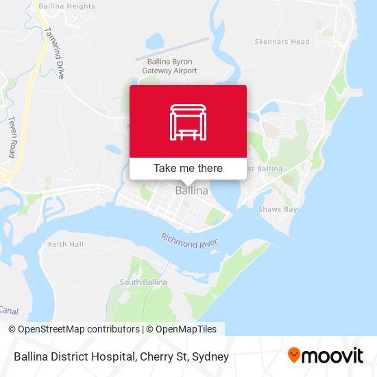 Ballina District Hospital, Cherry St map