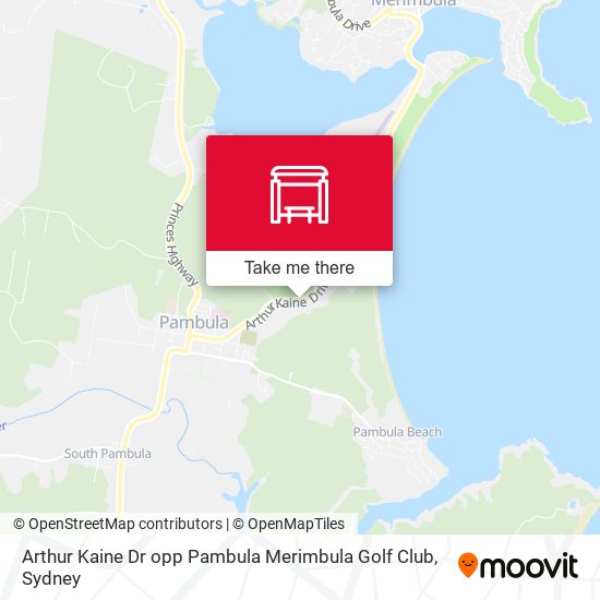 Arthur Kaine Dr opp Pambula Merimbula Golf Club map