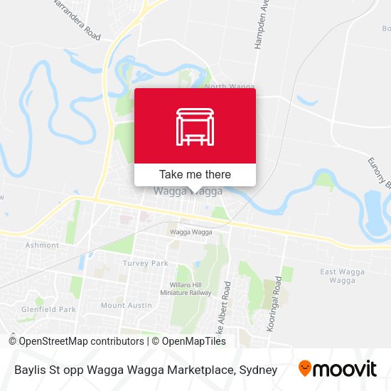 Baylis St opp Wagga Wagga Marketplace map