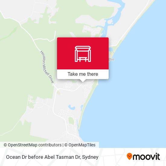 Ocean Dr before Abel Tasman Dr map