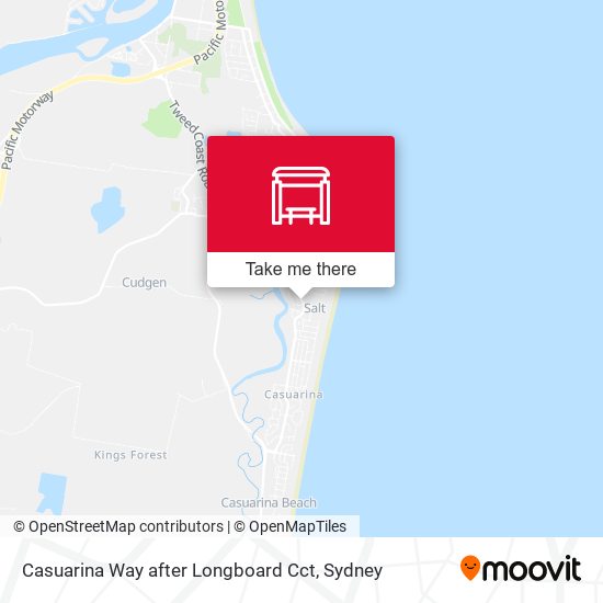 Casuarina Way after Longboard Cct map