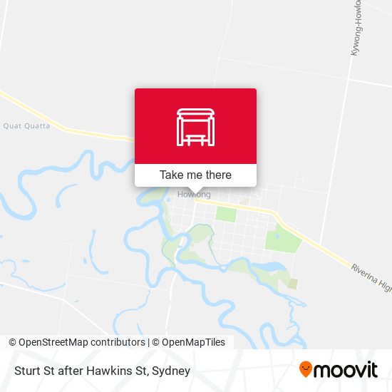 Sturt St after Hawkins St map