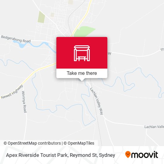 Apex Riverside Tourist Park, Reymond St map