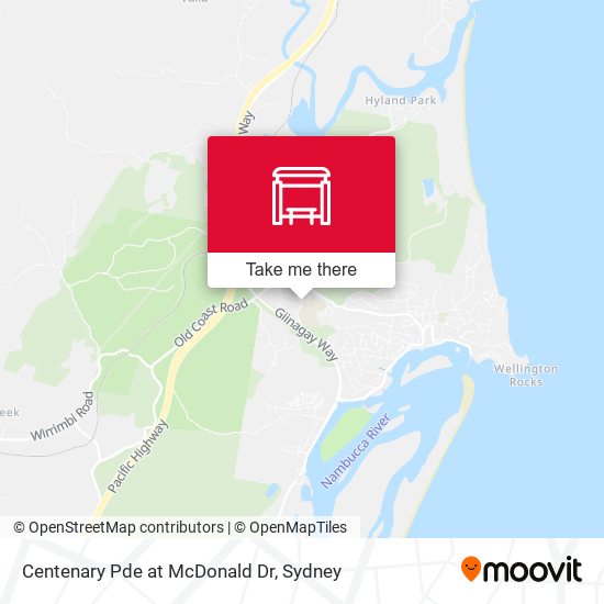 Centenary Pde at McDonald Dr map