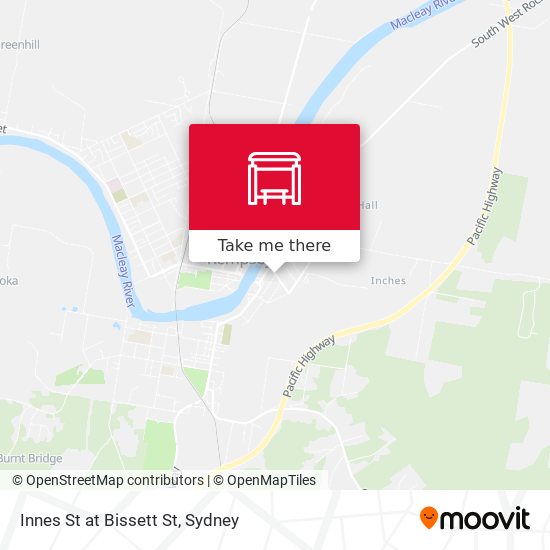 Innes St at Bissett St map