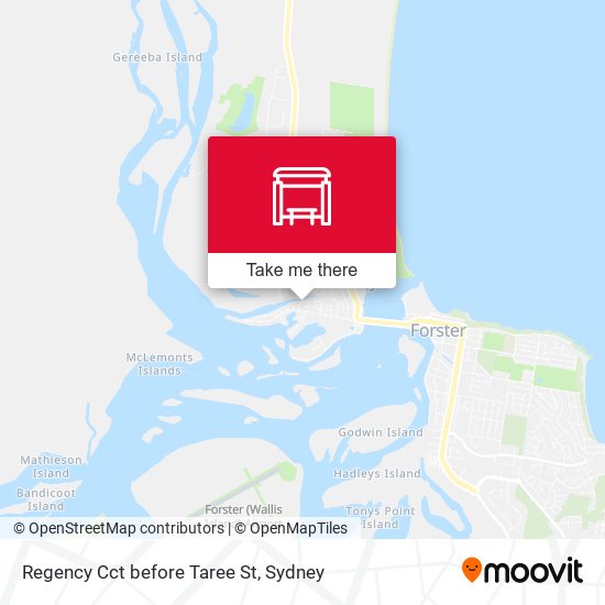 Regency Cct before Taree St map
