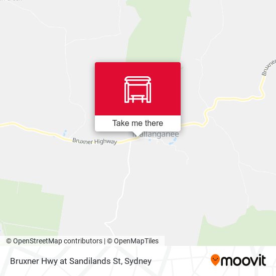 Bruxner Hwy at Sandilands St map