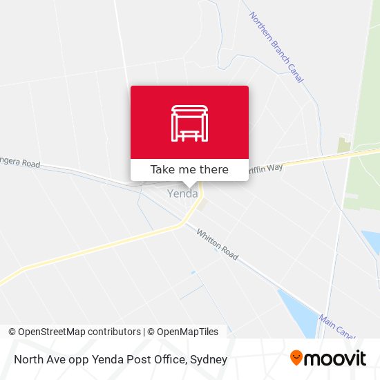 North Ave opp Yenda Post Office map