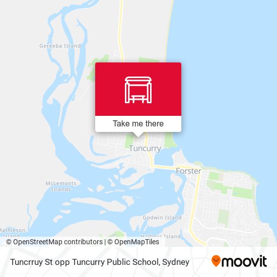 Tuncrruy St opp Tuncurry Public School map