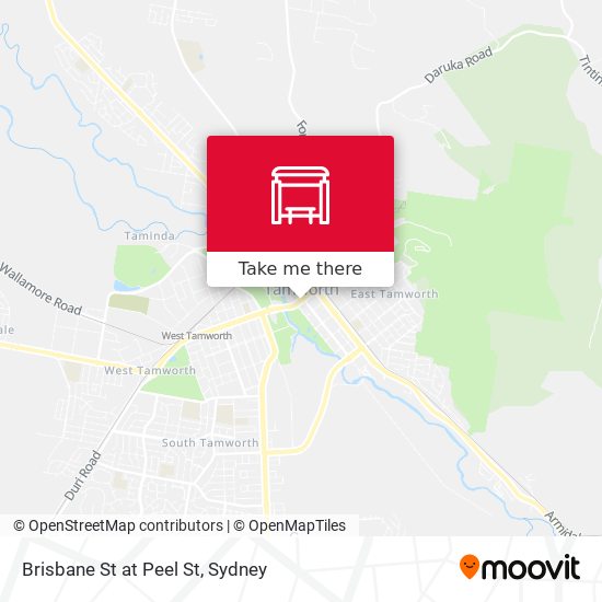 Brisbane St at Peel St map