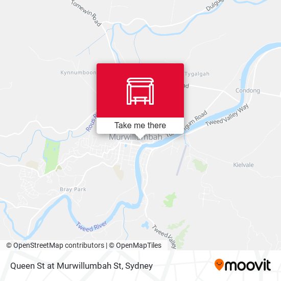 Queen St at Murwillumbah St map