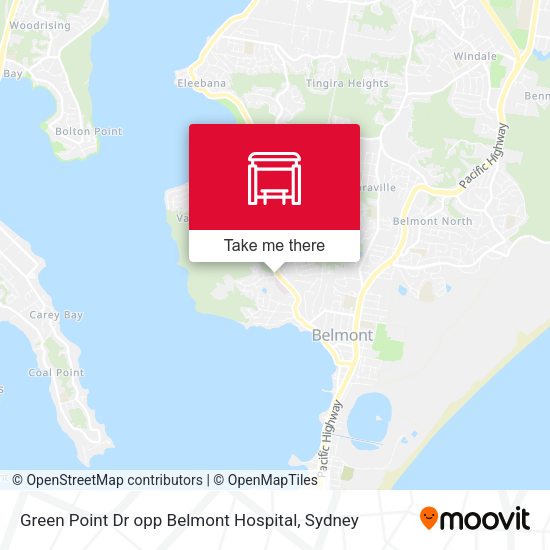 Green Point Dr opp Belmont Hospital map