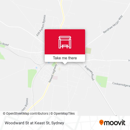 Woodward St at Keast St map