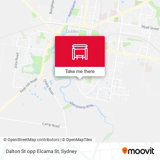 Dalton St opp Elcama St map