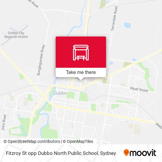 Fitzroy St opp Dubbo North Public School map