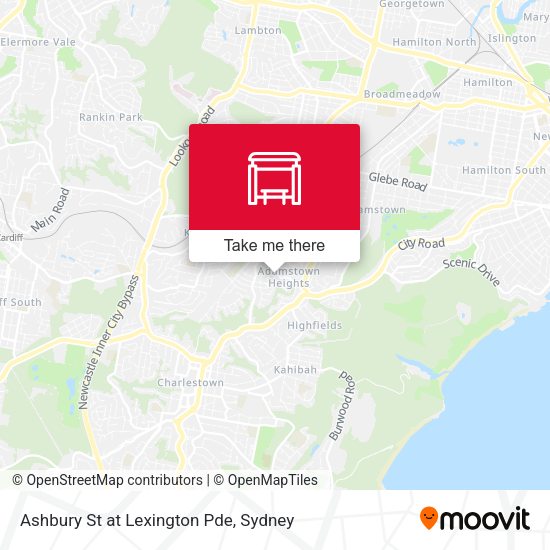 Ashbury St at Lexington Pde map