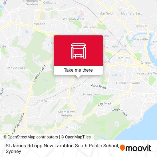 St James Rd opp New Lambton South Public School map