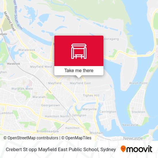 Crebert St opp Mayfield East Public School map