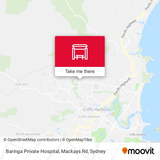 Mapa Baringa Private Hospital, Mackays Rd