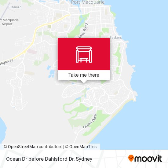 Ocean Dr before Dahlsford Dr map
