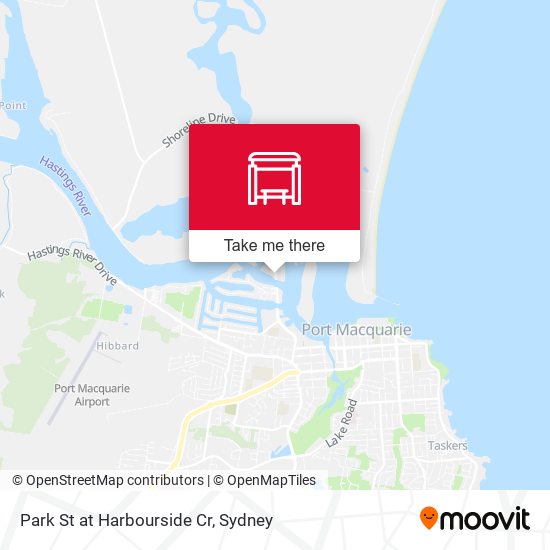 Park St at Harbourside Cr map