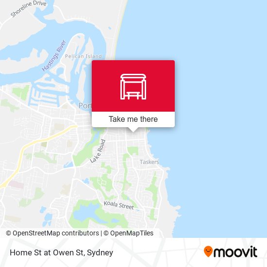 Home St at Owen St map