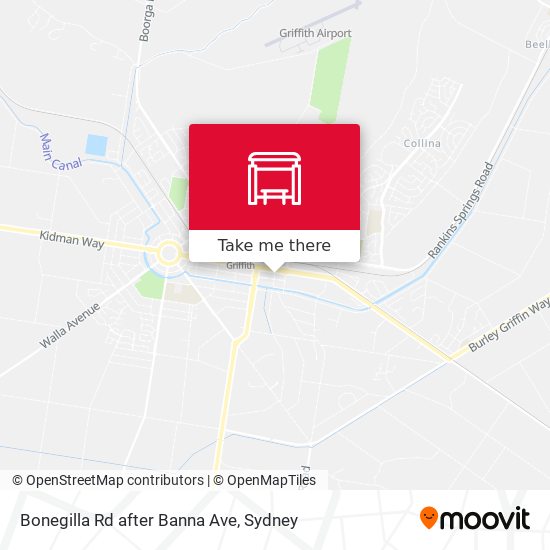 Bonegilla Rd after Banna Ave map