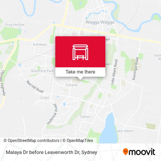 Malaya Dr before Leavenworth Dr map