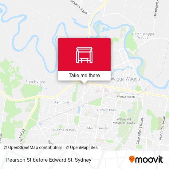 Pearson St before Edward St map