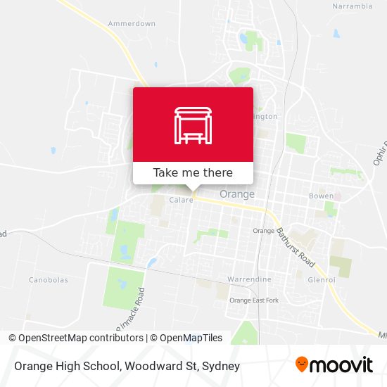 Orange High School, Woodward St map